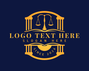Scale - Law Justice Court logo design