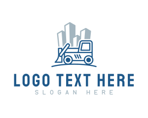 Dozer - Bulldozer Building Construction logo design