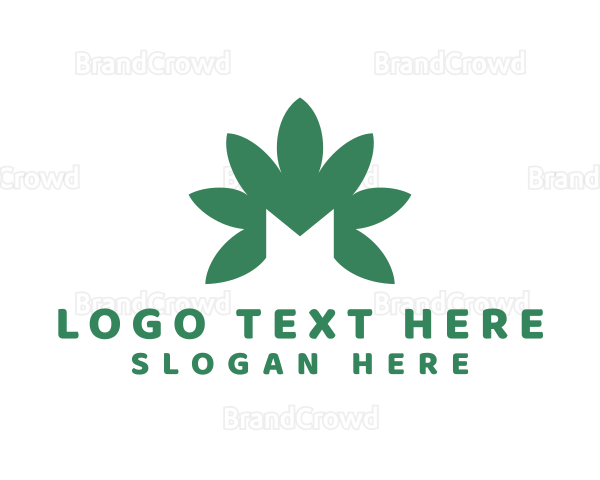 Green Cannabis M Logo