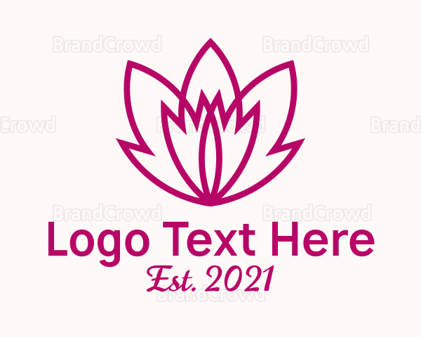 Pink Lotus Leaf Logo