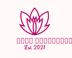 Minimalist - Pink Lotus Leaf logo design