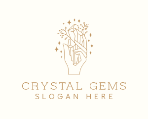 Precious Crystal Hand logo design