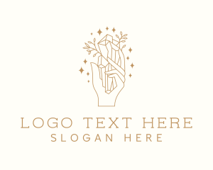 Glam - Precious Crystal Hand logo design