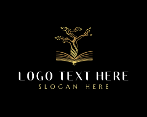 Tree - Elegant Tree  Book logo design