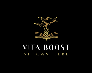 Elegant Tree  Book Logo