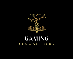 Elegant Tree  Book Logo