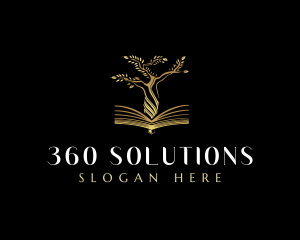 Elegant Tree  Book logo design