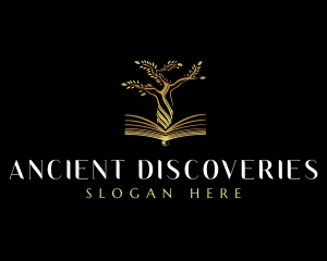 Elegant Tree  Book logo design