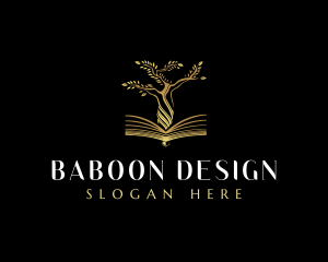 Elegant Tree  Book logo design