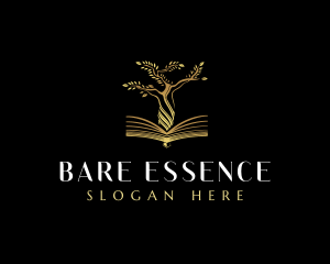 Elegant Tree  Book logo design