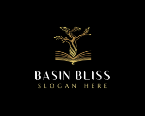 Elegant Tree  Book logo design