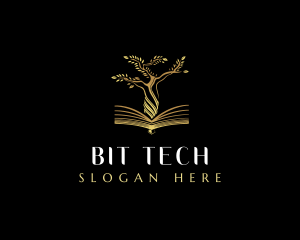 Elegant Tree  Book logo design