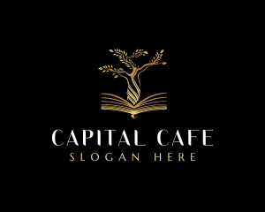 Elegant Tree  Book logo design