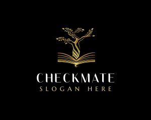 Elegant Tree  Book logo design