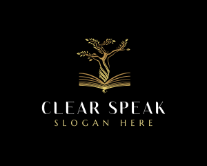 Elegant Tree  Book logo design