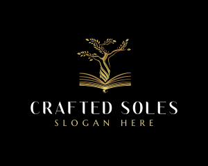 Elegant Tree  Book logo design