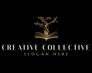 Elegant Tree  Book logo design