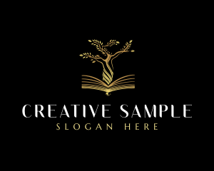 Elegant Tree  Book logo design