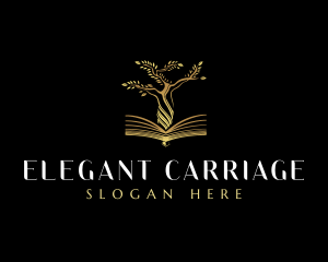 Elegant Tree  Book logo design