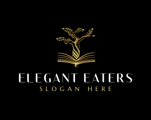 Elegant Tree  Book logo design