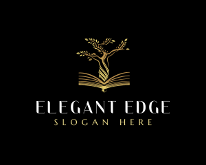 Elegant Tree  Book logo design