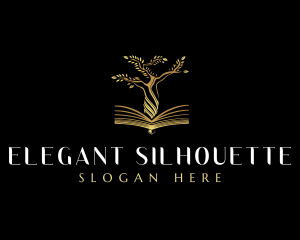 Elegant Tree  Book logo design