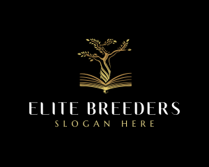 Elegant Tree  Book logo design