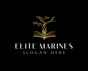 Elegant Tree  Book logo design