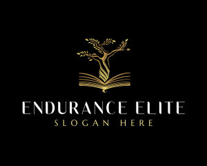 Elegant Tree  Book logo design