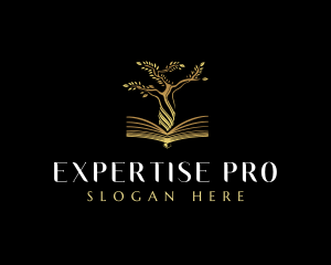 Elegant Tree  Book logo design