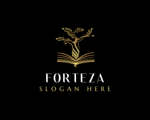 Elegant Tree  Book logo design