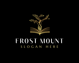 Elegant Tree  Book logo design