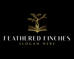 Elegant Tree  Book logo design