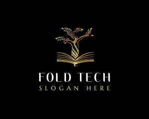 Elegant Tree  Book logo design