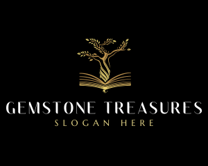 Elegant Tree  Book logo design