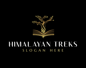 Elegant Tree  Book logo design