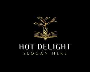 Elegant Tree  Book logo design