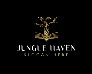 Elegant Tree  Book logo design