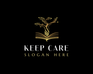 Elegant Tree  Book logo design