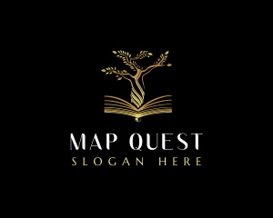 Elegant Tree  Book logo design