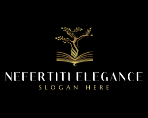 Elegant Tree  Book logo design