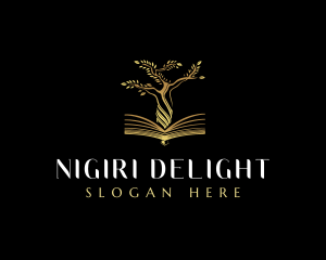 Elegant Tree  Book logo design