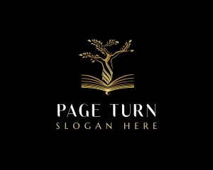 Book - Elegant Tree  Book logo design