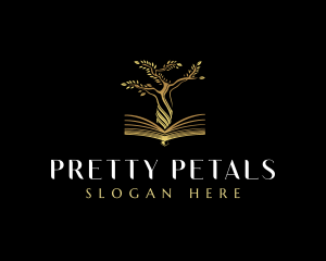 Elegant Tree  Book logo design