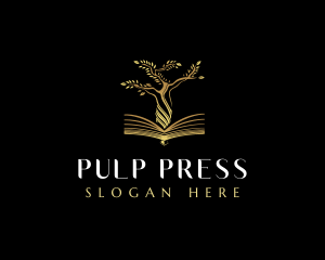 Elegant Tree  Book logo design