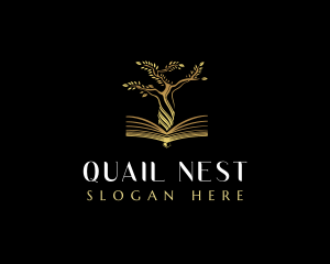 Elegant Tree  Book logo design