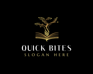 Elegant Tree  Book logo design