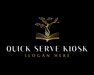 Elegant Tree  Book logo design