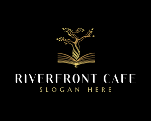 Elegant Tree  Book logo design