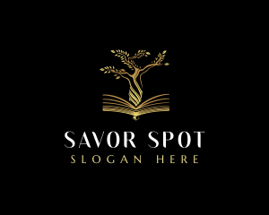 Elegant Tree  Book logo design